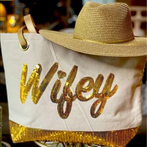 Wifey 💍Sequined Tote